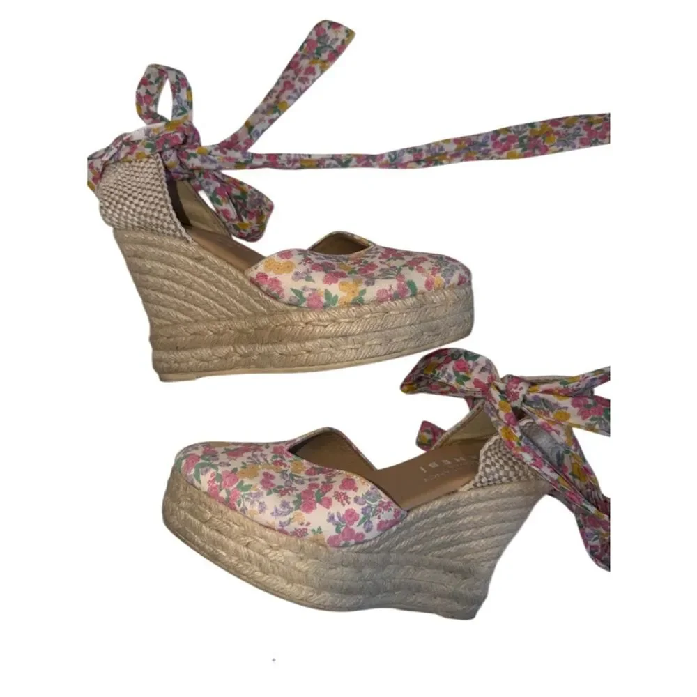 Manebi X Love Shack Fancy Heart Shaped Wedge Fruity Punch Size 36/ US 6